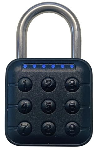 Combination Locker Padlock, Padlocks with Code Waterproof, 6 Digit Combination Locks 304 Stainless Steel, 46mm with 6mm Thick Long Shackle Padlock for Gym Locker School Gate Travel