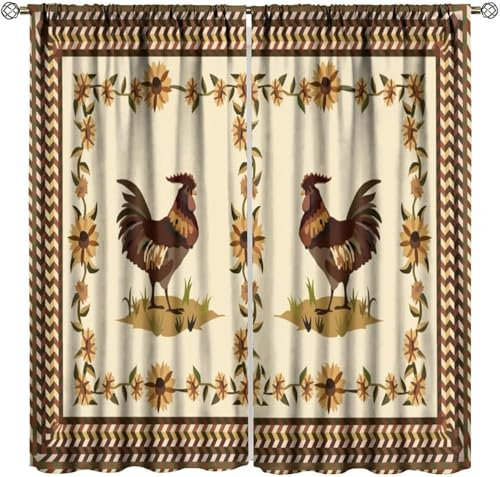 3D Verdunkelungsvorhang Ösen Tierhuhn,2Er Set 150X166 cm (B + H) Gardinen Wohnzimmer Gardinen Blickdicht Kinder Vorhänge Schlafzimmer Dekoschals Gardine-253290689