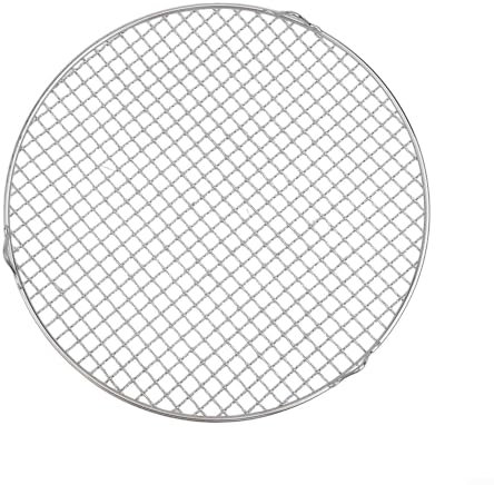 Outdoor -Feuerstellen Kochen Grill Grill Runde Kochregal, runde Kühlregal, 201 Edelstahl -Drahtofen -Grillblech, runde Drahtofenständer, for Kochen, Braten, Grillen, Grillen(27cm)