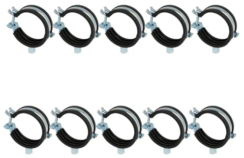 Rohrschellen Schraub Gelenkrohrschellen verzinkt 10 Stück 11-15 mm 1/4, 15-19 mm 3/8, 20-23 mm 1/2, 25-28 mm 3/4, 32-35 mm 1, 38-43 mm 1 1/4, bis 2 (15-19 mm 3/8)