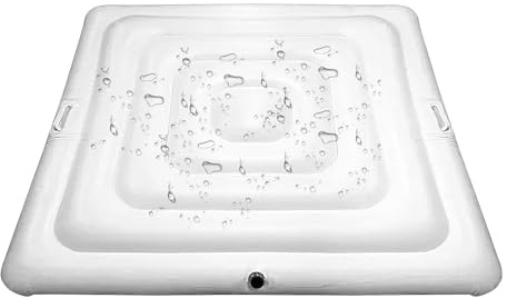 Copertura gonfiabile per vasca idromassaggio con maniglia, copertura completa per vasca idromassaggio gonfiabile, antipolvere, pieghevole, a risparmio energetico, per patio, interni ed esterni, bagno