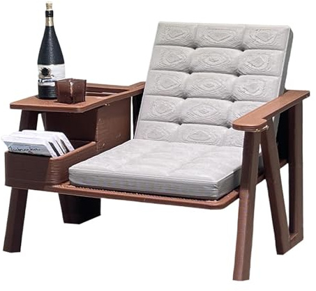Perfeclan Puppenhaus-Sessel im Maßstab 1:12, Lesesessel, Wohnzimmer-Set mit Miniaturbüchern, Zubehör– Aus PP Material – Realistisches Wohnzimmer-Zubehör für Puppenhäuser​