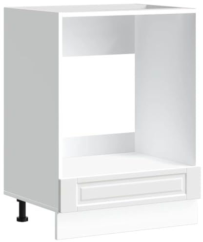 Homvdxl Mikrowellenunterschrank Küche Backofenschrank Mikrowellenständer 60x46x81,5cm Weiß