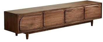 NEBE Mueble TV Mesa de Almacenamiento de Madera Maciza de 200 x 40 x 45 cm, Color Nogal, Ideal for Sala de Estar, Ideal for hoteles y B&B. Salon Cabinet