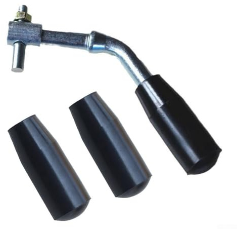 Tirador de puerta de horno de acero inoxidable para calefacción, estufas y calderas, mango de repuesto para chimenea resistente a altas temperaturas con fácil instalación, se adapta a 1 cm de diámetro