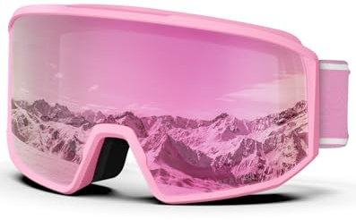 BEACOOL Snowboard Brille für Brillenträger Herren Damen Skibrille, Winddicht Brille, Anti Fog UV Schutzbrille, Skibrille Männer Frauen für Skifahren Motorrad Fahrrad Skaten