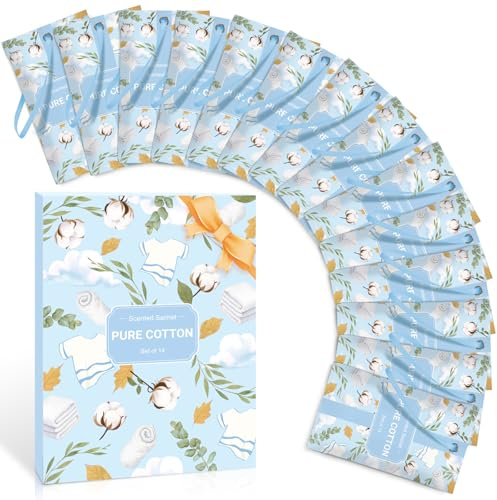 Scent-Hi Sachet Parfumé Coton pour Tiroirs Placards, Chambre Armoire, Voitures (14 Sachets)