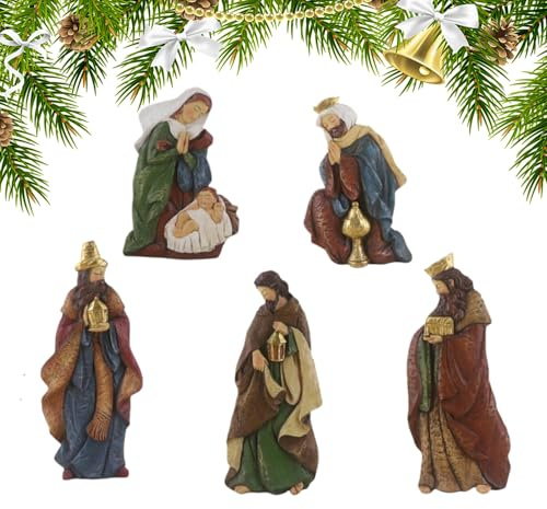Krubbfigurer | klassiskt religiöst samlarobjekt, figurer för spjälsängen julstatyer – för entré skola öppen spis fönsterbräda kyrka barn vuxna mamma vänner kristna