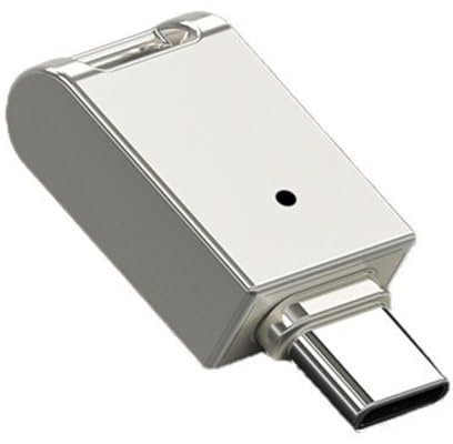 Buhdjfnke Unidad Flash USB 3.0 OTG Tipo C Mini, Memoria USB-C para Teléfono Inteligente, 64 GB, Color Plateado