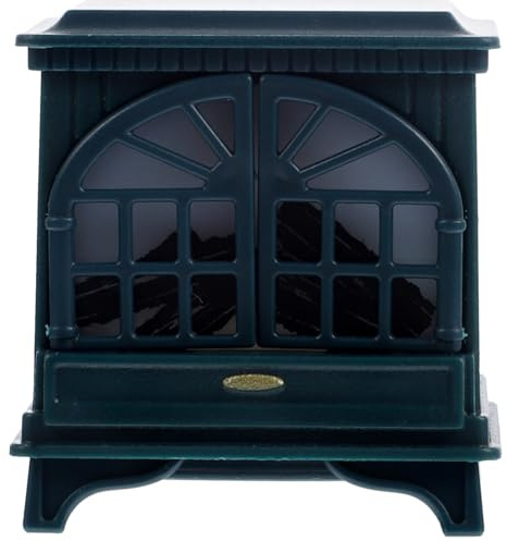 Abaodam Cheminée Miniature Décorative Verte pour Maison de Poupée, Modèle en Plastique Lumineux, Accessoire Mobilier Mini-Maison, Décoration Miniature Réaliste pour Scènes de Vie, Poupée