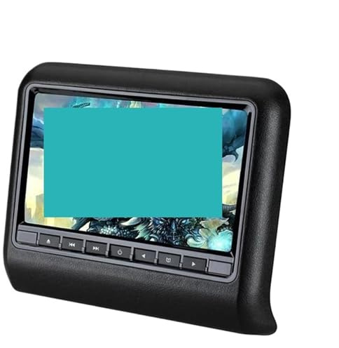 9 Pollici Auto Sedile Posteriore Poggiatesta Display LCD Lettore Multimediale Mp3/mp4 Gioco Trasmettitore FM Telecomando DVD Monitor Facile Da Installare Per I Viaggi(AV Black)