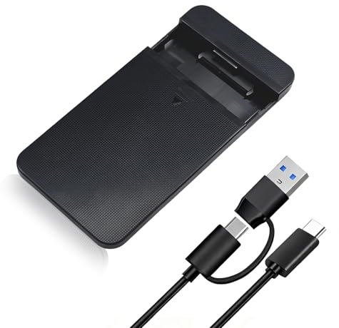 Carcasa SSD 2.5, Carcasa para Disco Duro 2.5, Carcasa HDD 2.5 de 10Gbps Sata USB 3.0, Soporte UASP/TRIM, Sin Herramientas Compatible con WD Toshiba Seagate PS4 Xbox