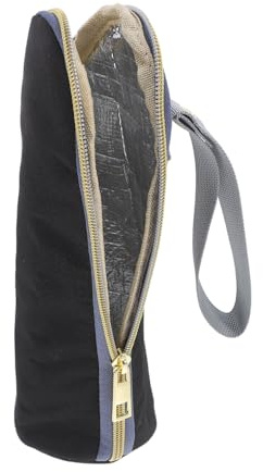 MUSISALY Borsa Termica per Bottiglie Portatile Oxford, Copertura Riscaldante e Raffreddante per Latte, Chiusura a Cerniera e Marsupio da Appendere al Carrello per Viaggi e Uso Quotidiano
