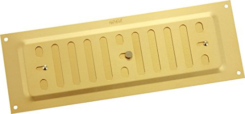 Map Rejilla de ventilación ajustable de aluminio para aberturas 22.9 cm x 7.6 cm cubierta dorada | Cubierta metálica de ventilación de ladrillo único de 229 x 76 mm