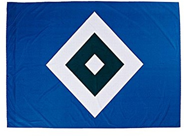 Flaggenfritze Hissflagge Hamburger SV Raute - 150 x 200 cm + gratis Aufkleber