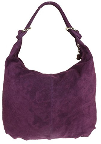 Girly Handbags Femme Hobo Italian Suede Véritable sac à bandoulière en cuir