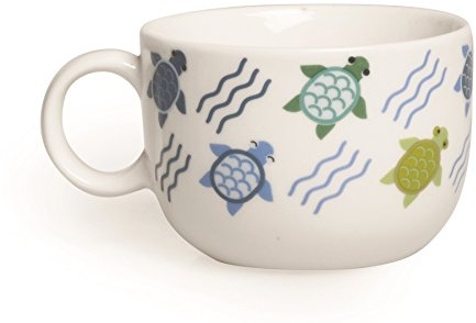 Excelsa Animals Tasse Tee, 200 ml, Porzellan, Weiß Schildkröte 8.5x8.5x6 cm Weiß/bunt