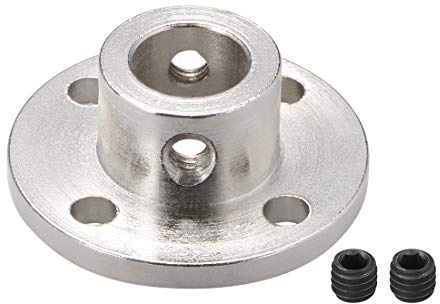 sourcing map 10mm Inner Dia H13*D16 Rigid Flange Coupling Motor Guide Shaft Coupler Motor Connector Silver Tone for DIY Parts
