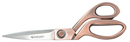 Westcott Vintage Schneider Schere, 9 cm Edelstahlklingen, Griff in Kupferoptik, 20,4 cm, E-16459 00