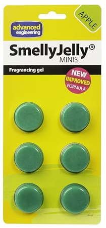 Advanced Engineering SmellyJelly Minis Green Apple Fragrancing Gel for Air Conditioning Units | Fan Coil & Cassette Vent Air Freshener | Fresh Green Apple Scent | Pack of 6