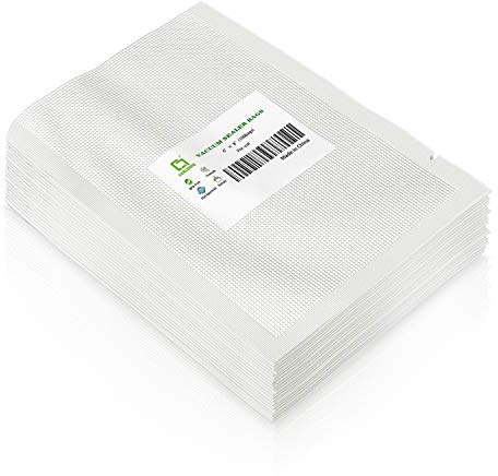 CANLENPK 15x20CM/6x8 Zoll Vakuumierbeutel Goffriert Vakuum Lebensmittel Aufbewahrungsbeutel, Lebensmittelbeutel Vakuumierbar, Sous Vide Lebensmittelsiegelbeutel (100 Stück)