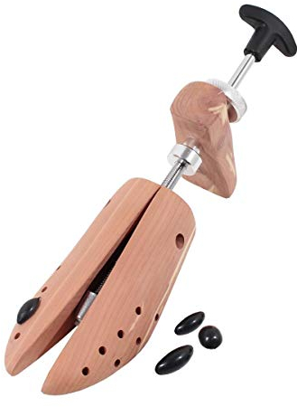 Zedernholz Schuhdehner 1 Stück Gr. M 37-39 Damen, Schuhweiter, Schuhstrecker mit 2-Wege Mechanik aus Metall gegen Druckstellen