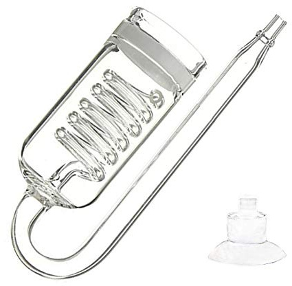 Difusor de CO2 Acuario Cristal Tubo Acuario CO2 Difusor Atomizador CO2 Acuario 60~300L Plantas del Tanque Atomizador Solenoide Regulador Musgo CO2 Atomizador Espiral de Cristal Forma de U con Ventosas