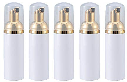 FSSTUD 5 Stück Plastik Schaumspender Seifenspender Sprühflasche Pumpflasche Spenderflasche Flasche für Kosmetik 50ml