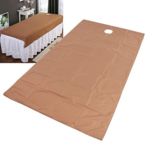 Housse de Table de Massage Imperméable à l'huile, Polyester Coton Doux avec Trou Facial pour Spa
