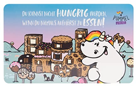 Pummel & Friends -Pummeleinhorn Hungrig! Brettchen Frühstücksbrettchen - 23,5 x 14,5 cm