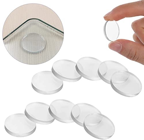 ASTER 75 Stück Schutzpuffer Abstandshalter, 20 x 2 mm Nicht klebende Gummipads zur Kontrolle der Bewegung der Glas-Tischplatte, Antirutsch Stoßfänger-Pads für Oberfläche der Glas Kunststoff Keramik