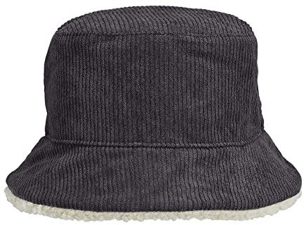 noTrash2003 Wendbarer Damen und Herren Bucket Hat Fischerhut Fisherhat Anglerhut Bob mit Einer Cordseite und Einer Sherpaseite in 2 Farben und 2 Grössen (Carbon-Beige Grösse S/M)