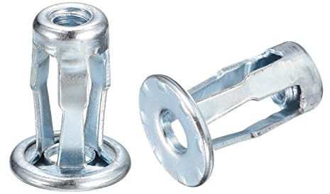sourcing map M4 Eingebettete Nietmuttern10 Stück Gewinde Einsatz Muttern Karbonstahl Verzinkt Niete Muttern Blindnietmuttern für Dünne Metall 16.8mm Länge