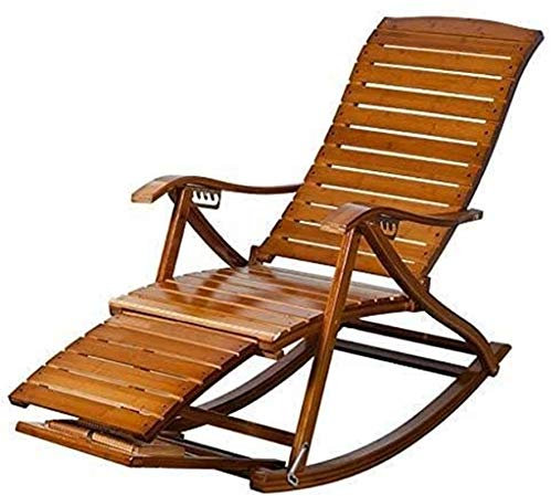 Leichter Schaukelstuhl, Garten-Schaukelstuhl, Terrasse, Bambus-Relax-Stuhl, Freizeit, breiter Gürtel, Mittagspause, Sessel, Sonnenliege Present