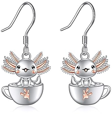 Animal Drop Earrings 925 Sterling Silver Koala/Panda/Cat/Owl/Sloth/Dog Teacup Dangle Earrings for Women Teen Girls Cute Animal Jewellery Gift