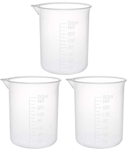 XYWHPGV Misurino graduato in plastica PP da 150 ml trasparente per liquidi da cucina da laboratorio 3 pezzi(f5202 39bd3 44945 b33df b7b09 c35f7