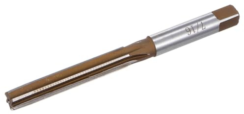 sourcing map 7/16 Hand Reamer H8 Accuracy Alloy Tool Steel 6 Flutes Straight Shank Milling Cutter Tool