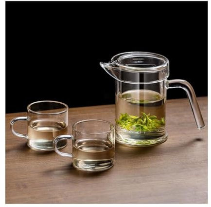 Exquisiter Home transparente Teekanne aus Glas, kleiner Teekessel mit herausnehmbarem Einsatz, Teekocher, Wasserkanne, 320 ml Praktischer
