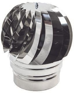 ODM Termobrico FUMAIOLO GIREVOLE CAPPELLO EOLICO ACCIAIO INOX AISI 316 -Vari Diametri- (Diametro ø 140)