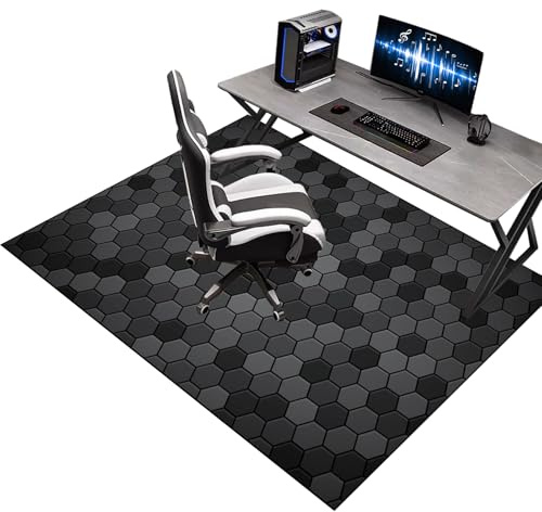 Alfombrilla Gaming Para Silla De Oficina, Alfombra Antideslizante Y Protectora De Piso Duro Antiarañazos, 60 X 80 Cm