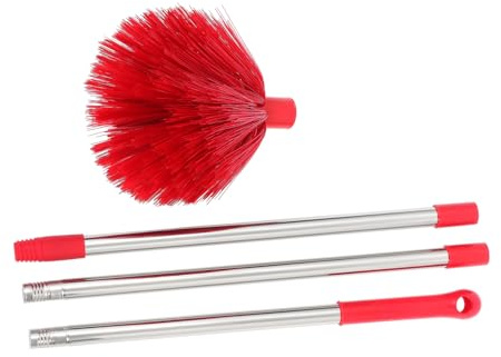 UKCOCO Cepillo De Limpieza Con Mango Para Telarañas Cerdas Duras Resistentes Para Techos Altos Ventiladores De Techo y Exteriores Quitador De Telas De Araña Ergonómico y Duradero Para
