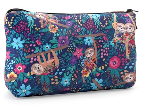 APOMOONS Kosmetiktasche, Reise Kulturbeutel, Kulturtasche Organizer, Reise Schminktasche,Waschtasche für Mädchen und Damen Herren (Faultier Muster)