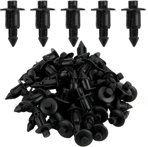COYUN 50 pezzi Rivetti in Plastica da 6 mm, Clip di Plastica Rivet Moto Carenatura Trim Pannello di Fissaggio per Yamaha Suzuki Kawasaki, Rivetti in Plastica per Auto, Clip di Fissaggio Auto