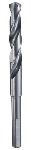 sourcing map 12.5mm Drill Bit 10mm Reduced Shank 3-Flat 4341 HSS | 135 Degree Split Point for Medium Soft Metal Copper Aluminum Iron Plastic Wood
