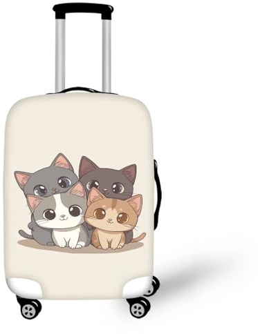 IQOPPEDR Lovely Family Cat Personalisierter Kofferbezug, 45,7 cm, für Damen und Herren, waschbar, Gepäckzubehör für Langstreckenreisen im Freien, M, süße Familienkatze, M (for, Niedliche