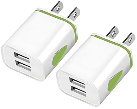 2 Pcs Usa Usb Charger Plug Adapter, Uk to Usa Plug Adapter with Usb | 2 Pin Usb A Plug Us Travel Adapters with Dual Ports, Usa Travel Adapters for Charging Smartphones Shavers Toothbrushes Durin