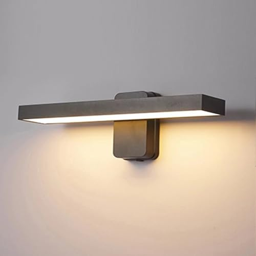 CXYWBD Striscia Esterno da Luce murale in Alluminio Nero con Paralume Acrilico, Lampada Lunga lineare Regolabile, Moderne luci LED, lampade a Parete Impermeabile IP65 T-155