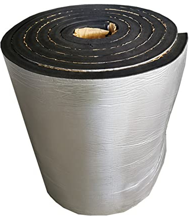 Panneaux réfléchissants pour radiateurs, Isolation phonique et thermique autocollante en feuille d'aluminium for murs automobiles, plusieurs tailles(5mm(thk),1 * 5M(5m²))
