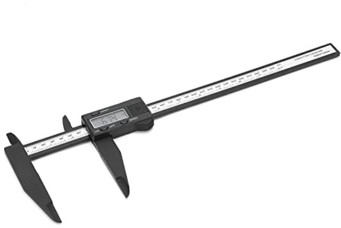 KIMISS Calibrador Digital de 12 Pulgadas, Herramienta de Medición LCD Grande, Calibrador Vernier de Carbono con Joyería de Mandíbula e Impresión 3D