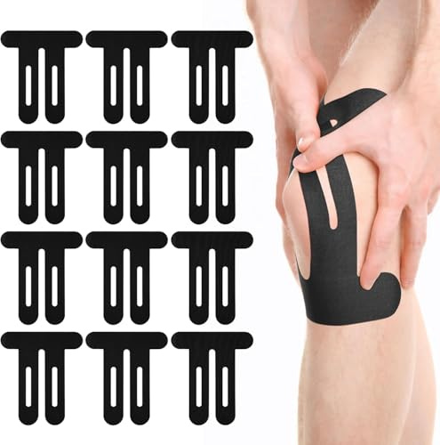 12 bandas de kinesiología precortadas para rodilla